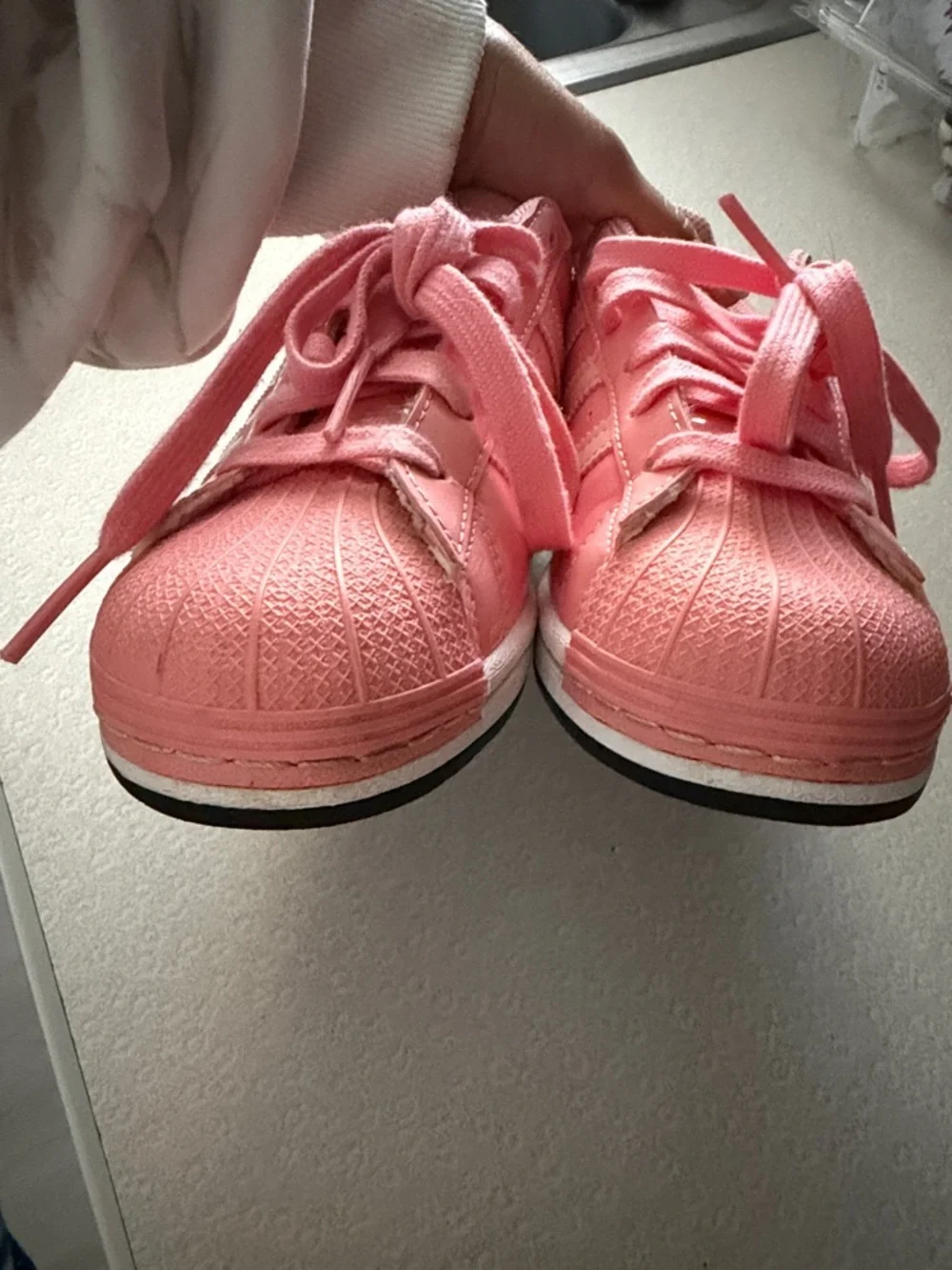 adidas Toy Story Pink Patent Shell-Toe Sneakers